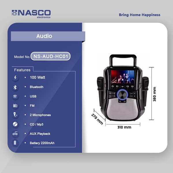 Nasco 100 Watts Karoake Audio System Ns Aud Hc01 in Ghana