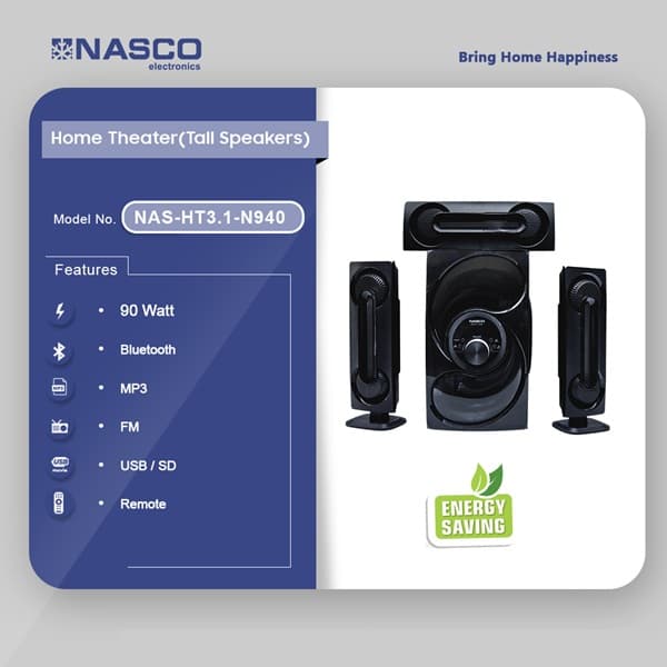 Nasco Home Theater Tall Speakers Nas Ht3.1 N940 in Ghana