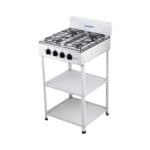 Nasco 4 Burner Gas Stove White, Black Cap Nasgs K4bss S