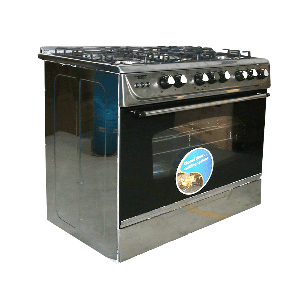 Nasco 5 Burner Gas Cooker With Oven C6090ss Fc 511