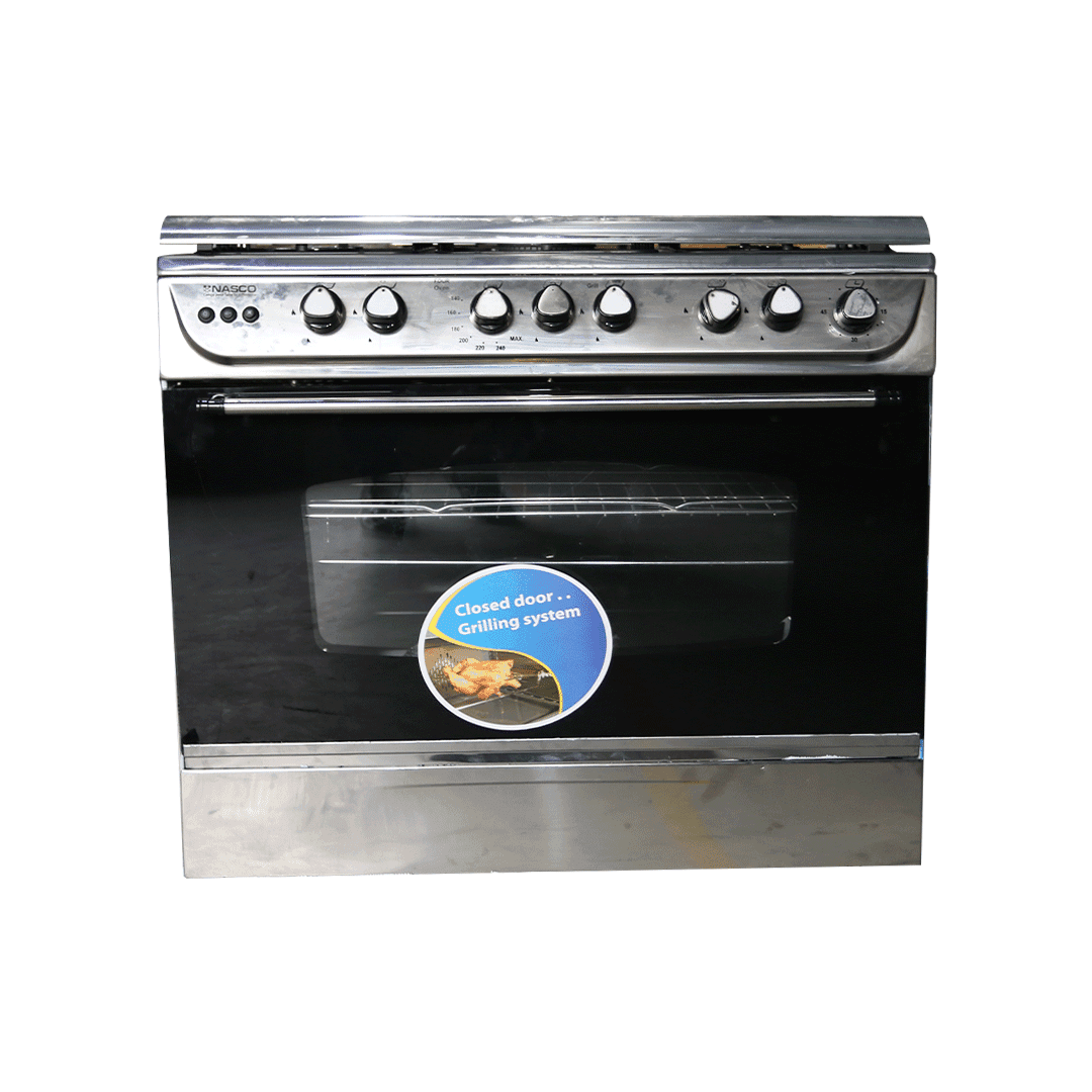 Nasco 5 Burner Gas Cooker With Oven C6090ss Fc 511