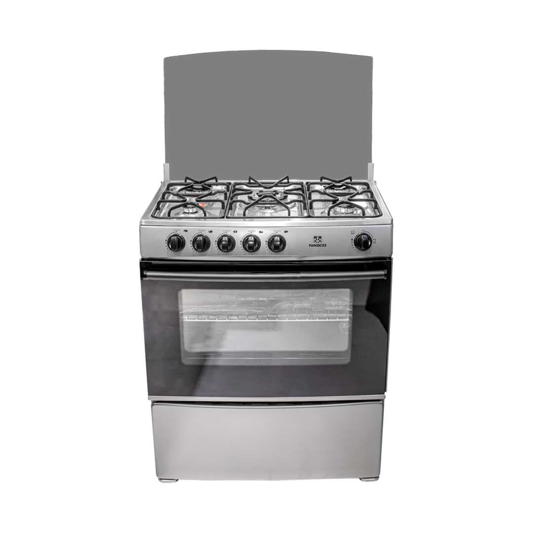 Nasco 5 Burner Gas Cooker With Oven & Grill Nasgc Amg80s