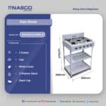 Nasco 5 Burner Gas Stove Nasgs K5bw S in Ghana