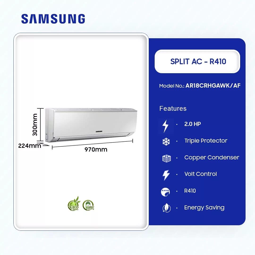 Samsung 2.0hp R410 Split Ac Ar18crhgawk/Af