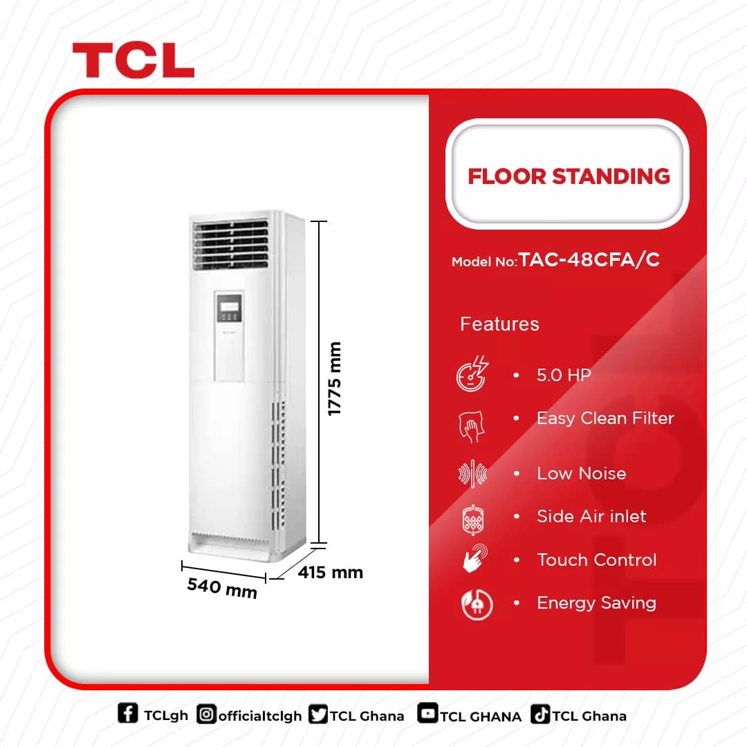 Tcl Floor Standing R410 5.0hp Tac 48cfa/C
