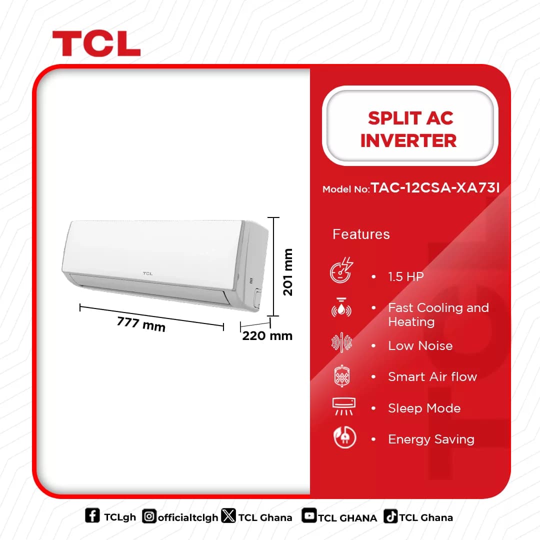 Tcl Split Inverter R410 1.5hp Ac Tac-12csa/Xa73i