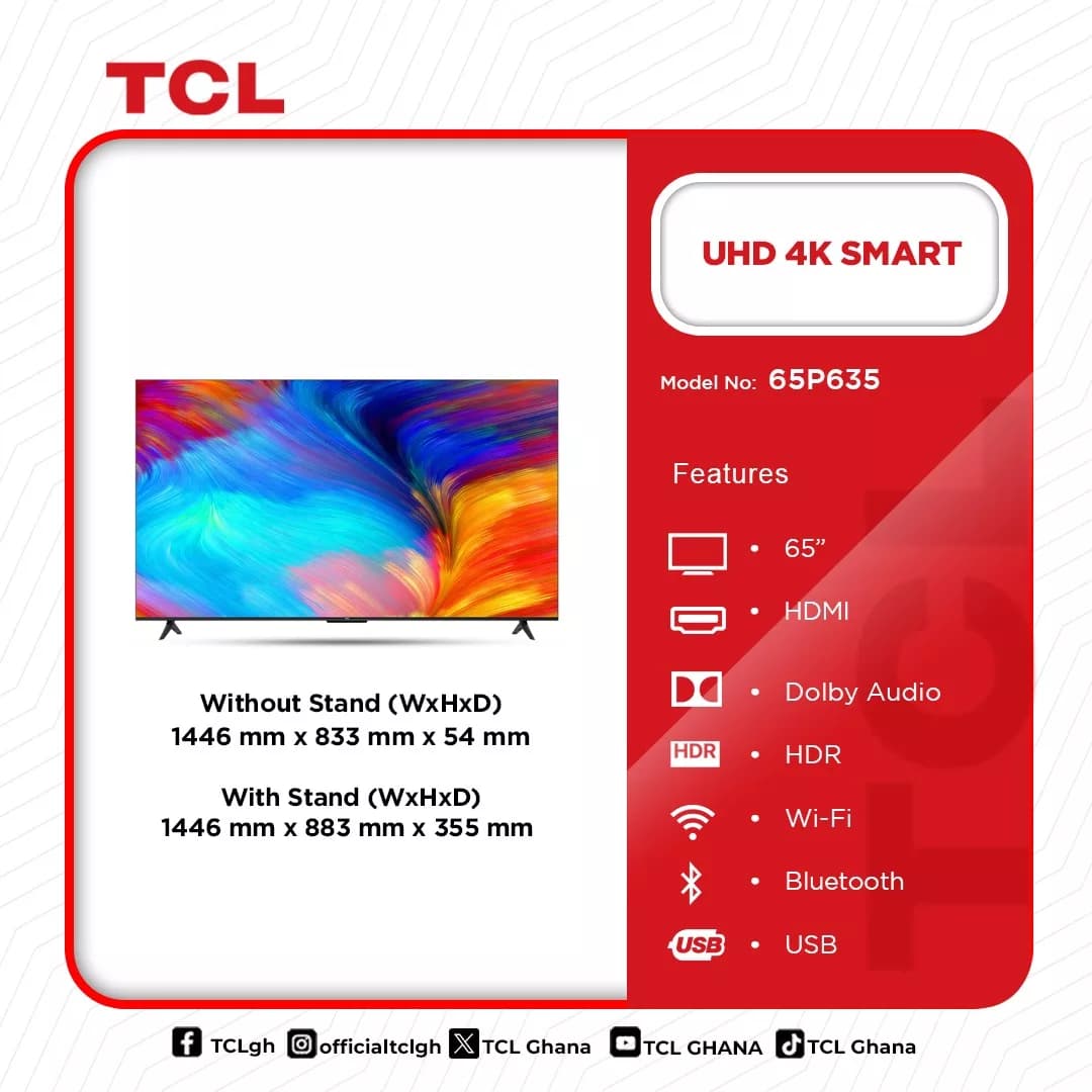 Tcl Uhd 4k Smart Android 65 Inches 65p635