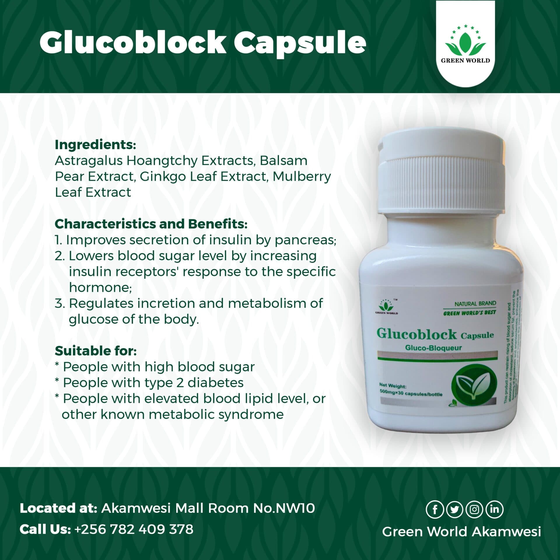 Glucoblock Capsule Control Blood Sugar Level