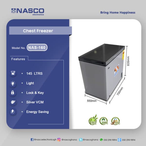 Nasco 145Ltrs Chest Freezer NAS-160