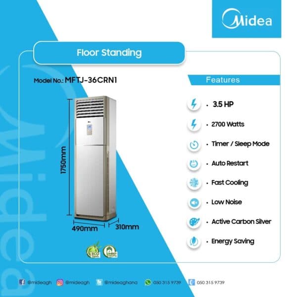 Midea 3.5Hp Floor Standing Air Conditioner MFTJ-36CRN1