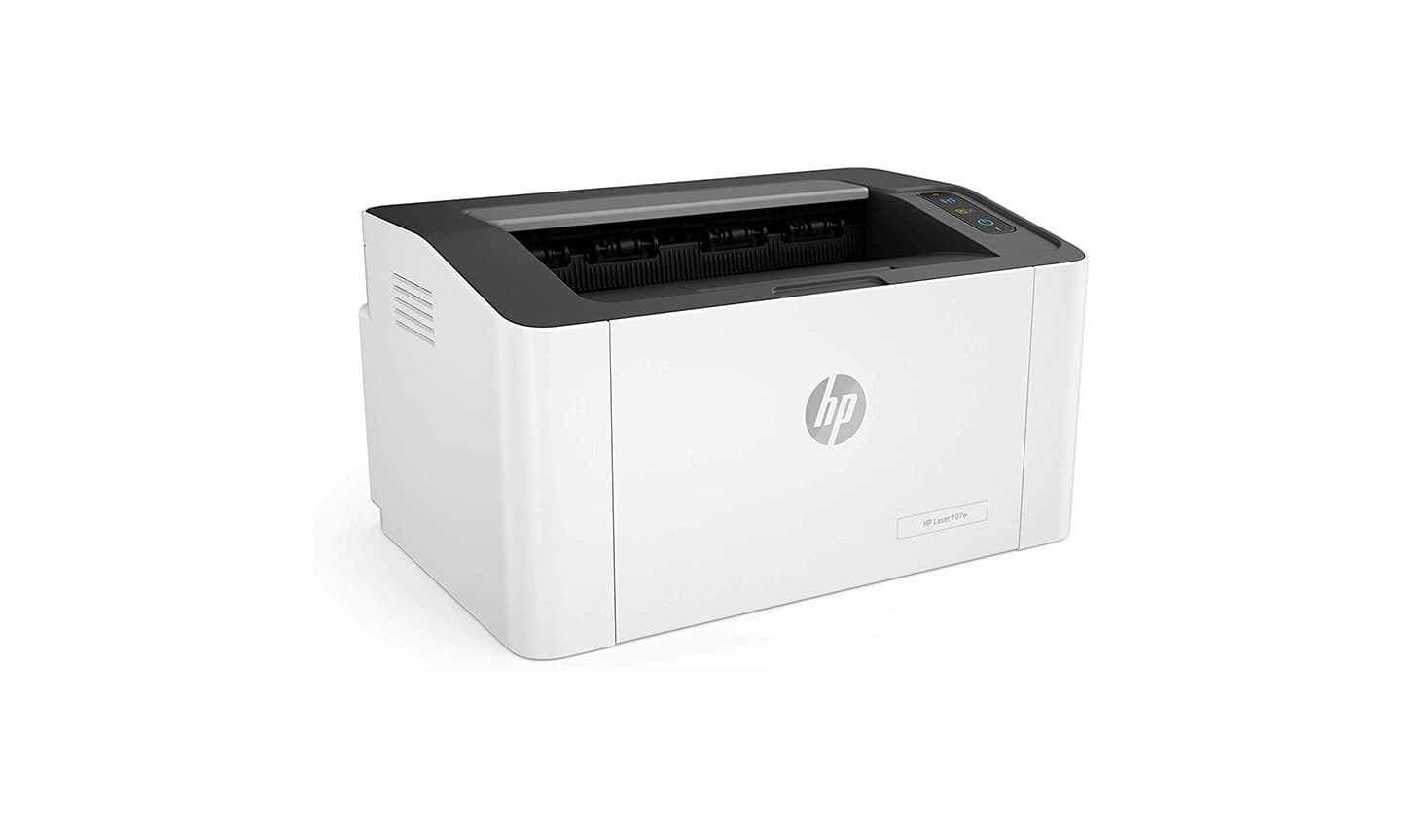 HP Laser 107w Wireless Laser Printer – Print Only, Auto On/Off, USB &amp; Wi-Fi Connectivity