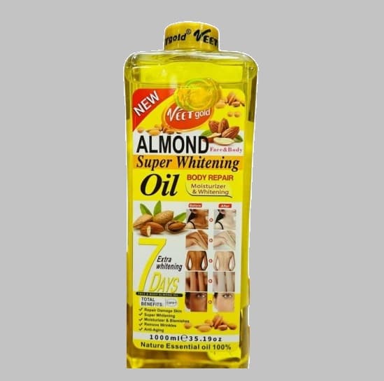 VeetGold Almond Super Whitening Body Repair Oil - 1000ml