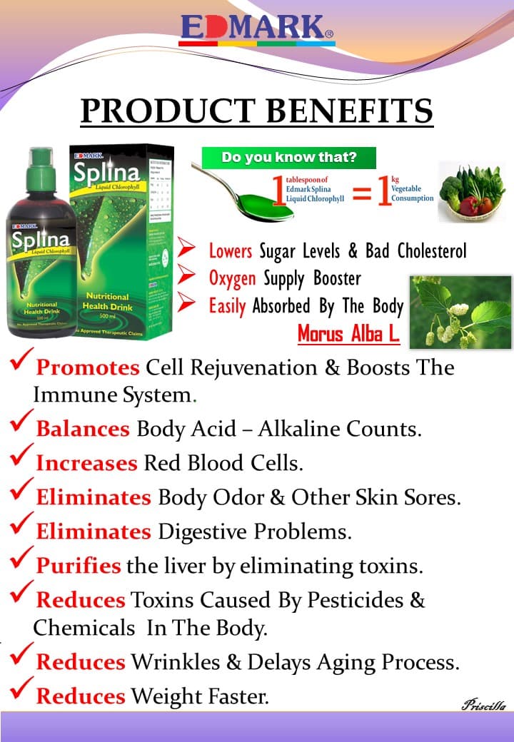 EDMARK Splina Liquid Chlorophyll: Nature's Optimal Detoxification Supplement
