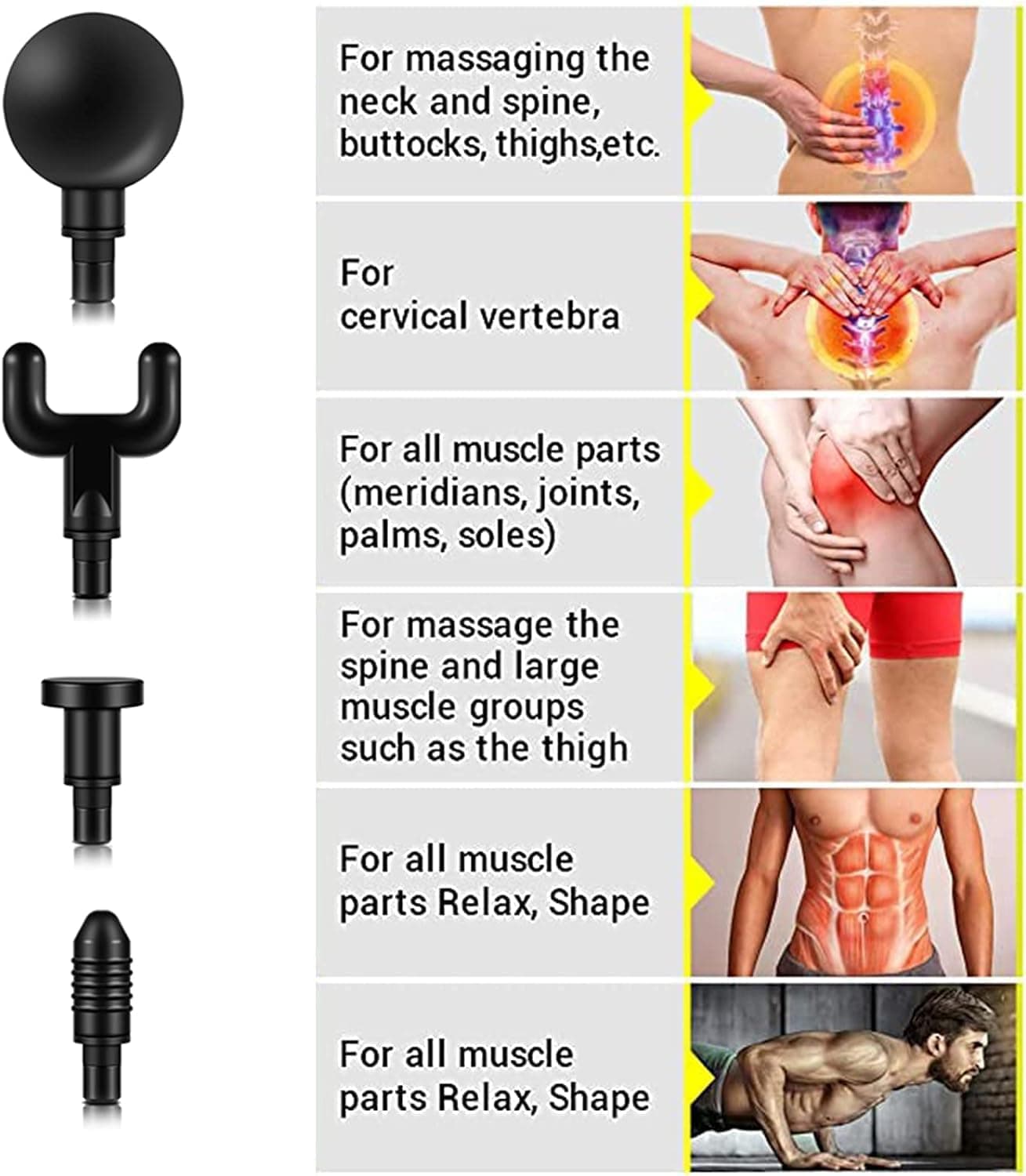 Deep Tissue Massage Gun, Back Massage Gun for Athletes for Pain Relief