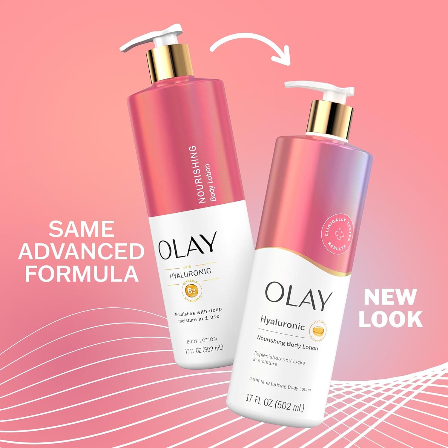OLay hyaluronic Nourishing Body Lotion 17FL (502ml)