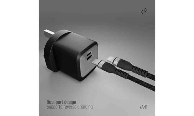 Heatz ZA41 35W Adapter With Type C to C Cable &amp; Type C To Lightening Cable