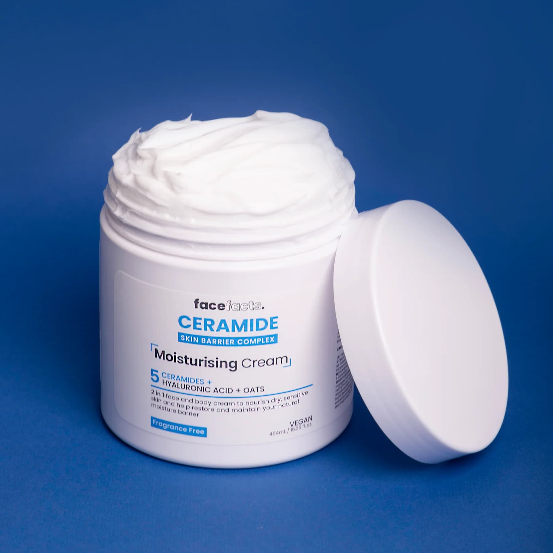 Face Facts Ceramide Moisturising Cream 454ml – Deep Care for Dry, Sensitive Skin