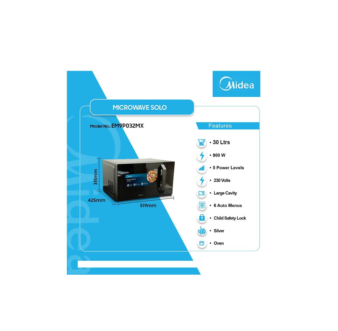 Midea Microwave 30L EM9P032MX Black