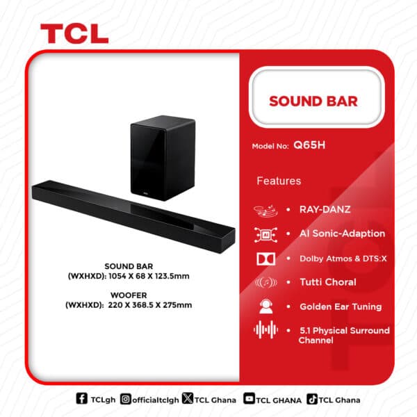 TCL Audio Sound Bar 580W Q65H