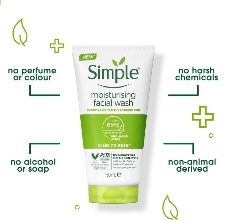 Simple Kind to Skin Moisturizing Facial Wash 150ml