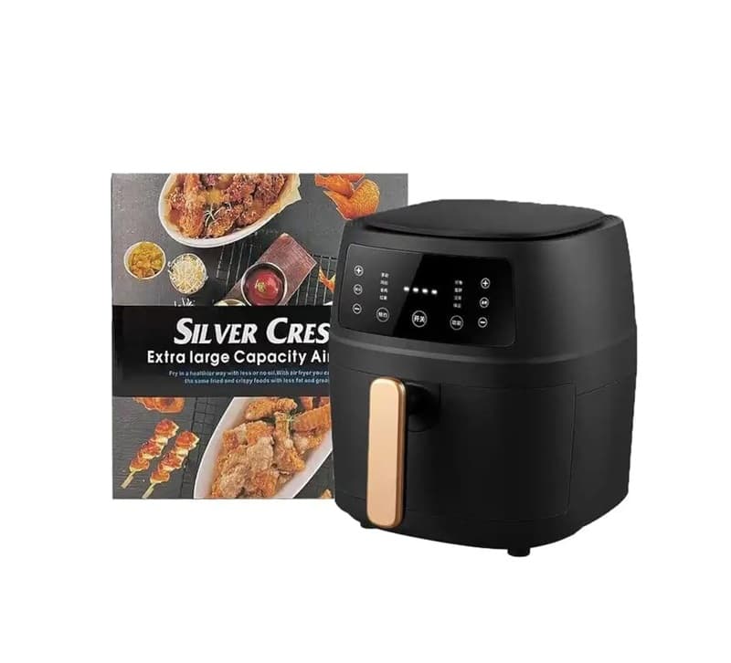 Black Silver Crest 8L Oil-Free Large Capacity Multifunction Air Fryer