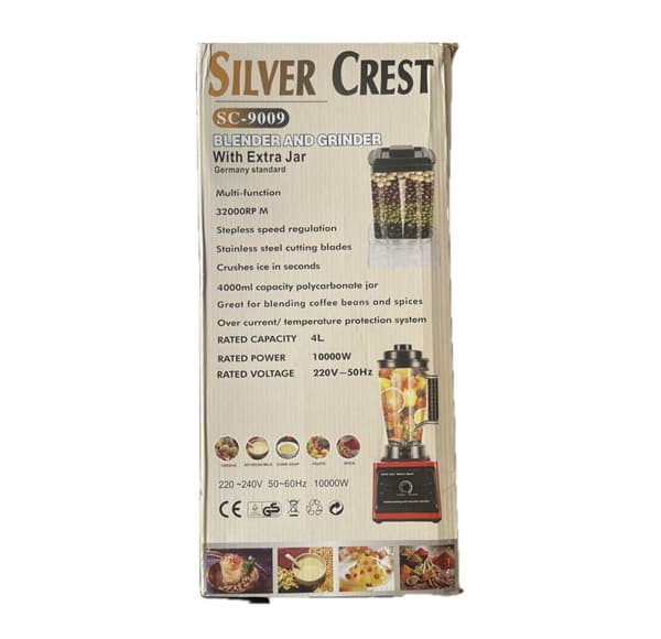 Commercial Silver Crest Blender and Grinder 4.0L 10000W Power