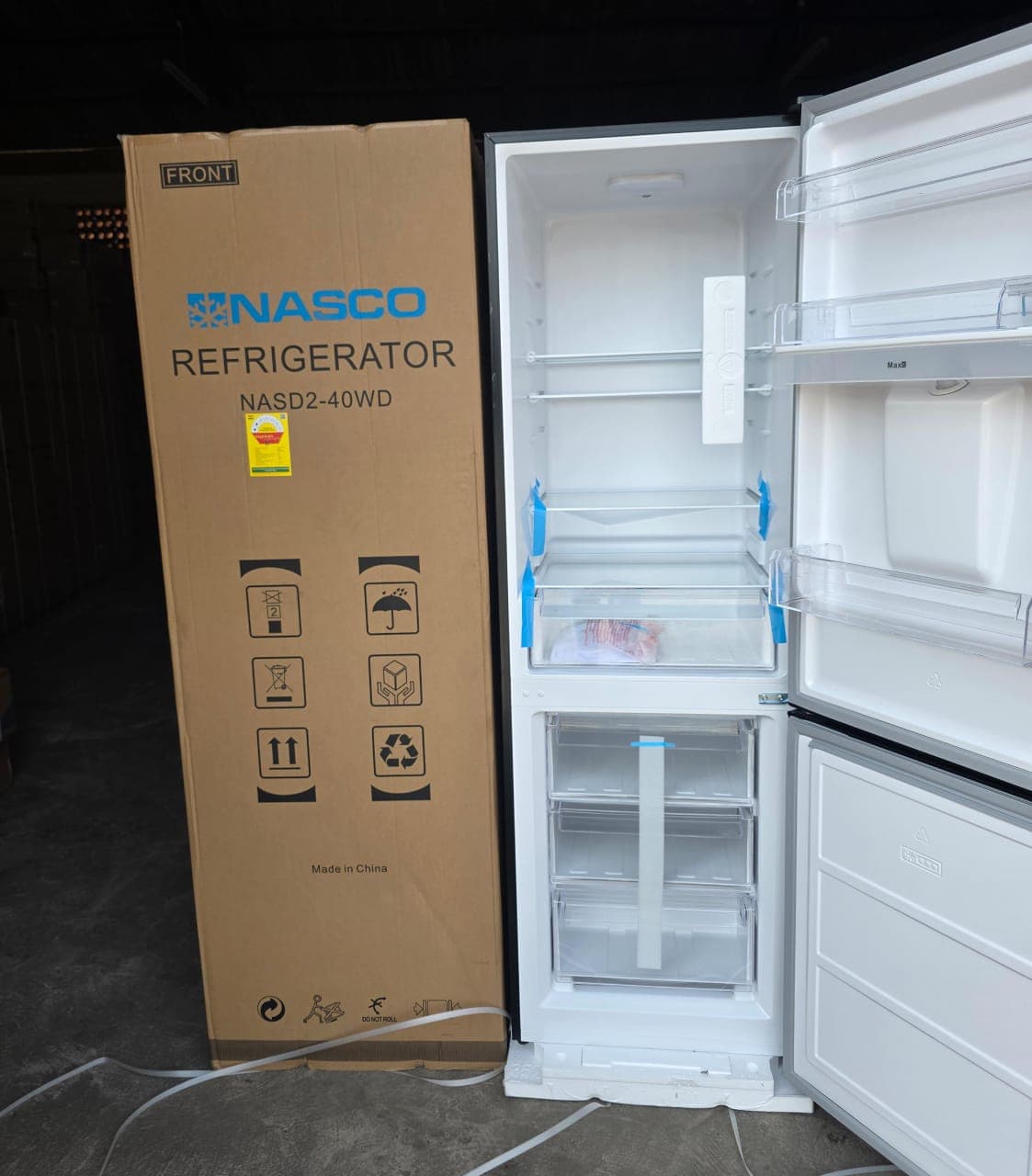 Nasco NASD2-40WD 309 Litres Double Door Fridge