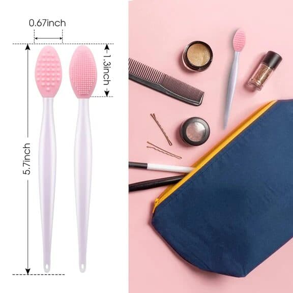 Silicone Lip Scrub Brush - Double-Sided Lip Exfoliator &amp; Massager