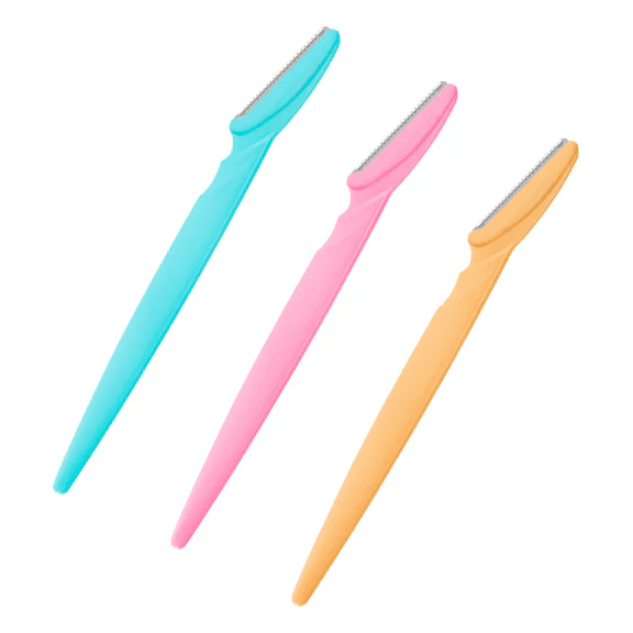 Dermaplaning Tool / Eyebrow Razor - Facial Hair Removal &amp; Exfoliation Razor (Set of 3)