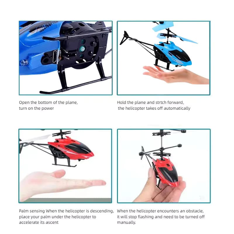 Rechargeable Mini RC Drone Remote Safe Fall-resistant RC Helicopters Children Toys