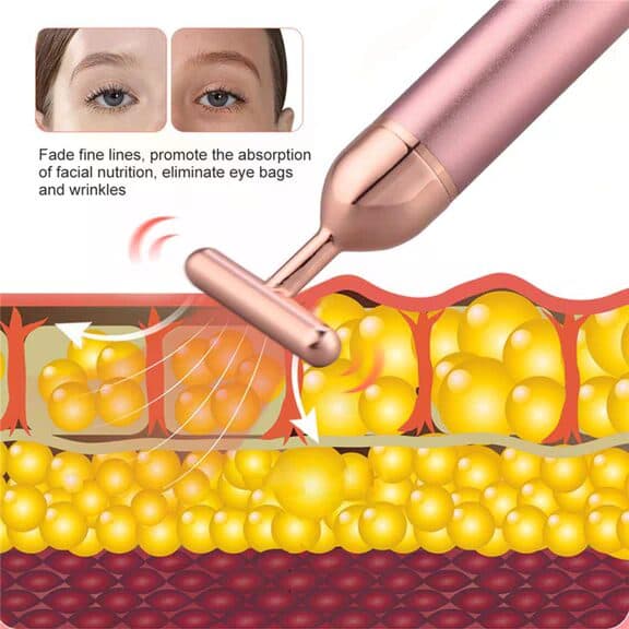 Beauty Bar Facial Massager - Face Lifting Tool for Anti-Aging, Puffiness &amp; Serum Absorption