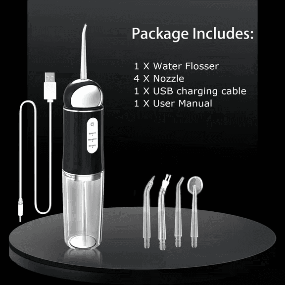 Water Flosser Oral Irrigator - Cordless Rechargeable Dental Cleaner