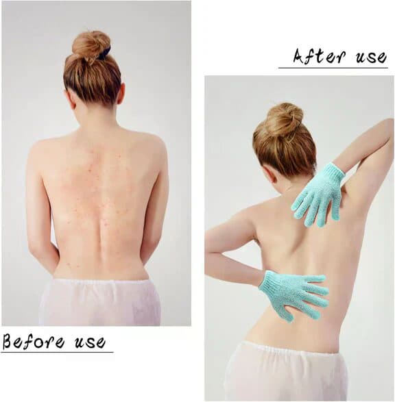 Exfoliating Gloves (2pcs) - Body Scrub Gloves for Smooth, Glowing Skin