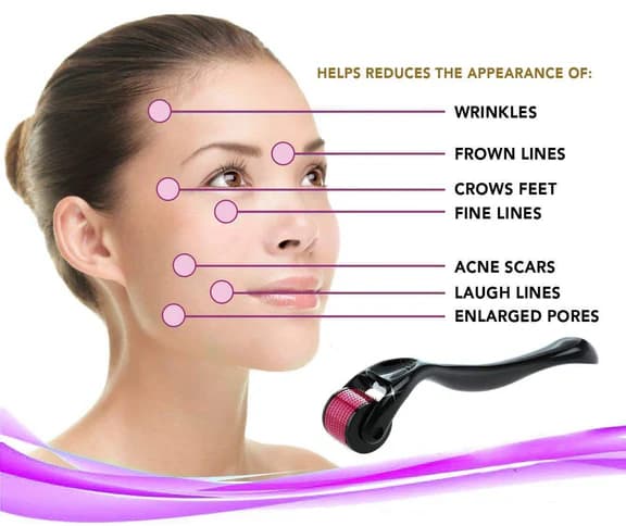Derma Roller - Acne Scar Removal, Anti-Aging &amp; Collagen Booster