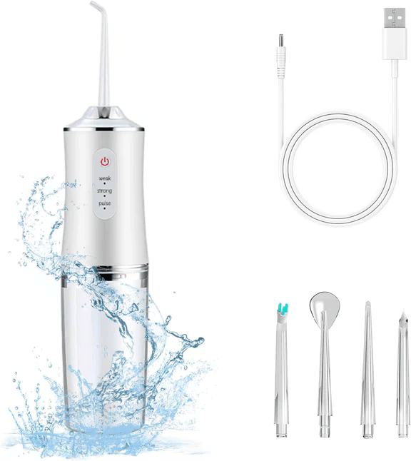 Water Flosser Oral Irrigator - Cordless Rechargeable Dental Cleaner