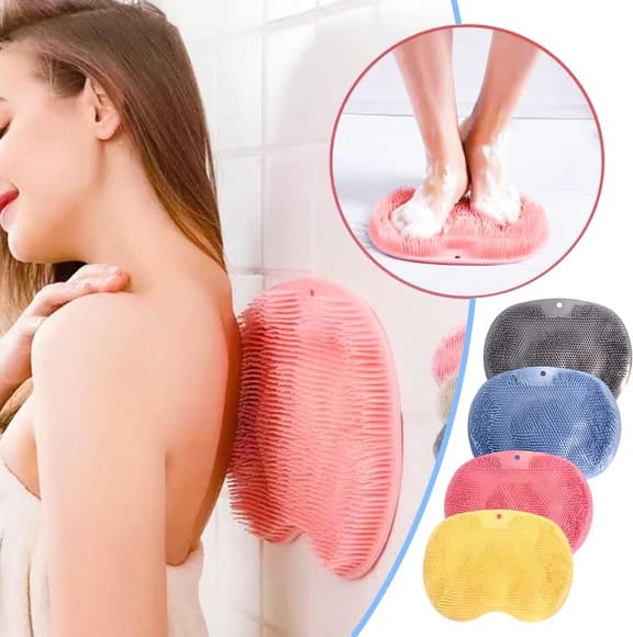 Silicone Foot &amp; Back Scrubber - Deep Cleansing, Exfoliating &amp; Massage Brush