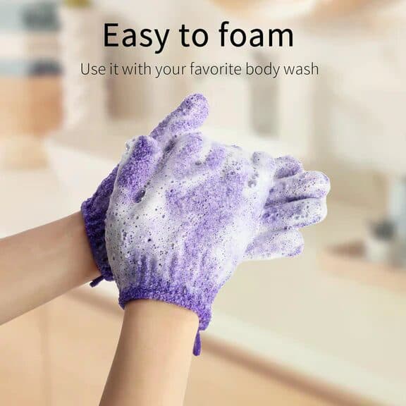 Exfoliating Gloves (2pcs) - Body Scrub Gloves for Smooth, Glowing Skin