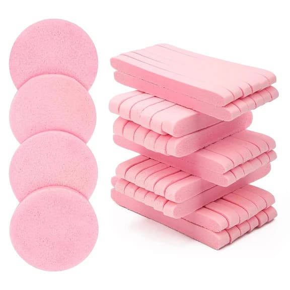 Compressed Facial Sponge (12pcs) - Reusable Face Cleansing &amp; Makeup Removal Sponge