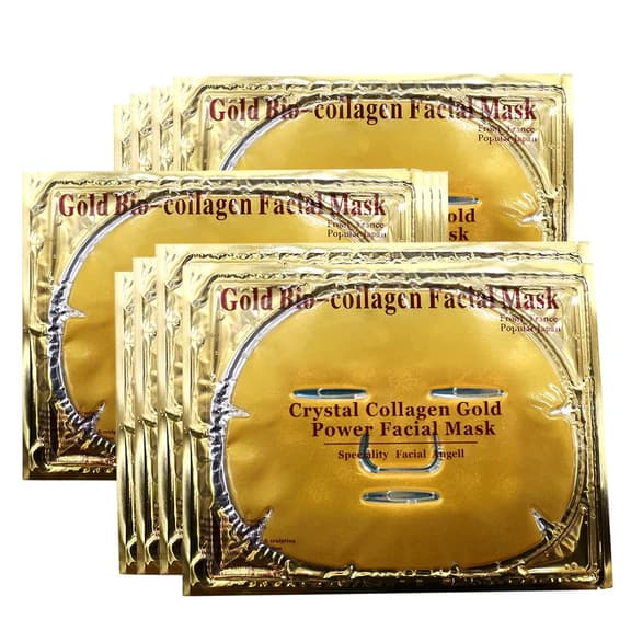 24K Gold Collagen Face Mask - Anti-Aging, Deep Hydration &amp; Skin Firming Treatment