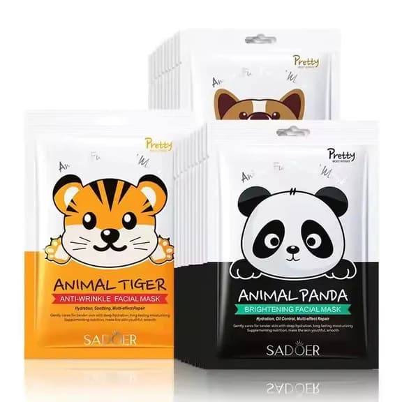 Animal Face Sheet Mask - Hydrating, Nourishing &amp; Fun Skincare Mask