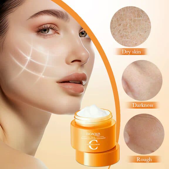 Vitamin C Face Cream - Brightening, Anti-Aging &amp; Deep Hydration Moisturizer