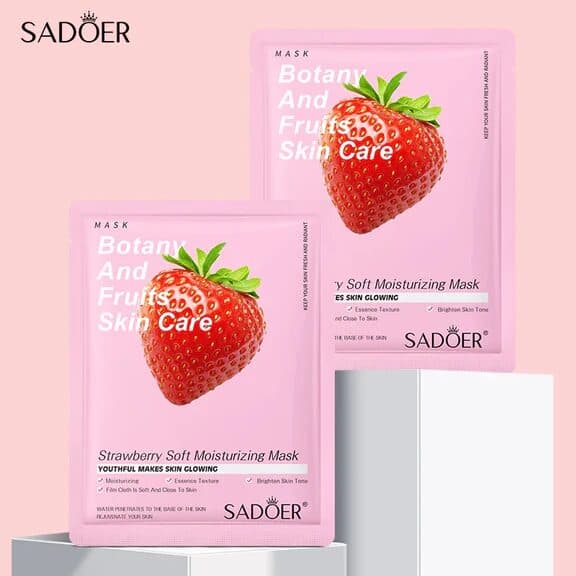 Sadoer Fruit Face Mask - Moisturizing &amp; Hydrating Facial Mask for Glowing, Soft Skin