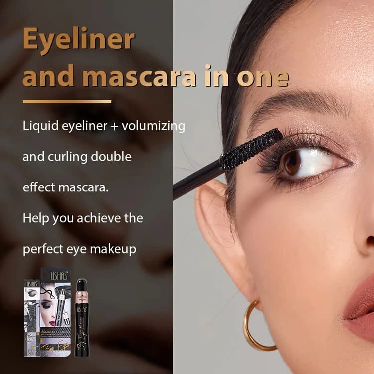 2-in-1 Mascara &amp; Eyeliner - Waterproof, Long-Lasting Eye Makeup