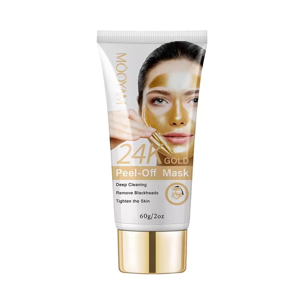 24K Gold Peel Off Face Mask - Anti-Aging, Brightening &amp; Deep Cleansing Facial Mask