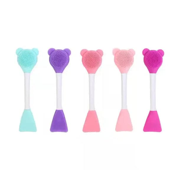 2-in-1 Face Mask Applicator - Silicone Mask Brush &amp; Spatula for Easy Facial Mask Application