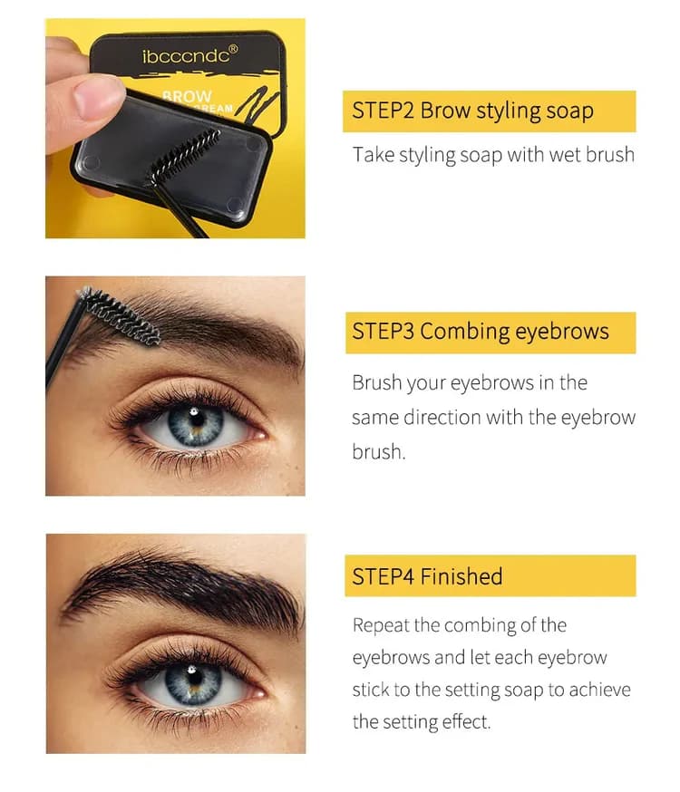 Eyebrow Styling Gel / Brow Soap - Strong Hold, Fluffy &amp; Defined Brows