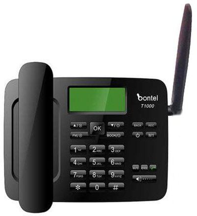 Bontel T1000 GSM Fixed Wireless Landline Desktop Phone With Dual Sim Card Slot