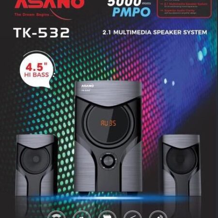 asano tk 532 bluetooth 2 1 channel sub woofer system black