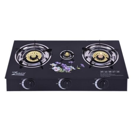 Besse Gas Cooker 3 Burner Black