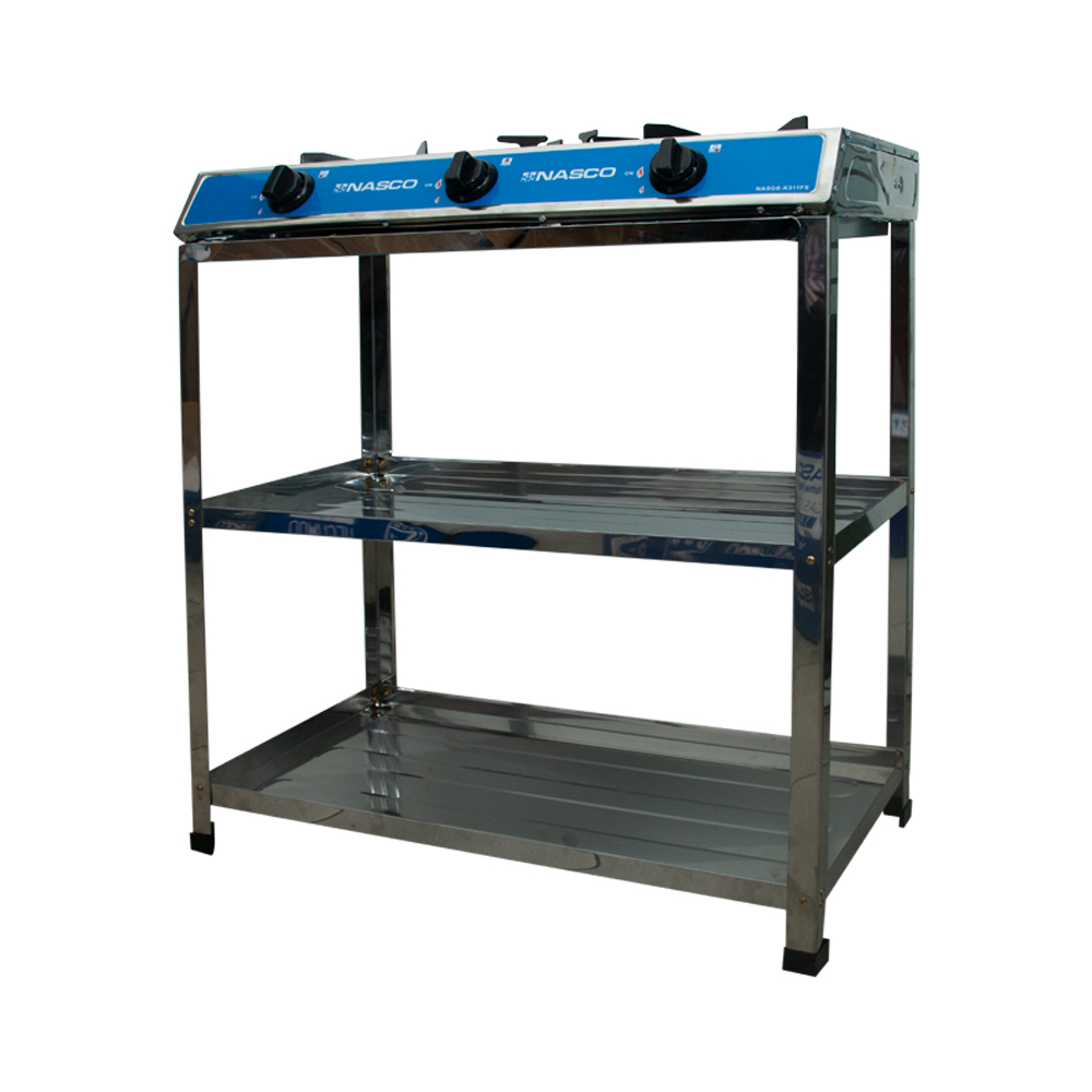 Nasco 3 Burner Gas Stove Silver Gold Cap Nasgs K311fs